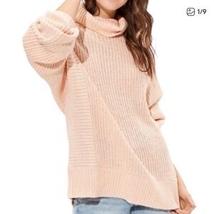 Cozy pinkish peach American Eagle Turtleneck Sweater
